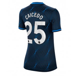 Chelsea Moises Caicedo #25 Replica Away Stadium Shirt for Women 2023-24 Short Sleeve